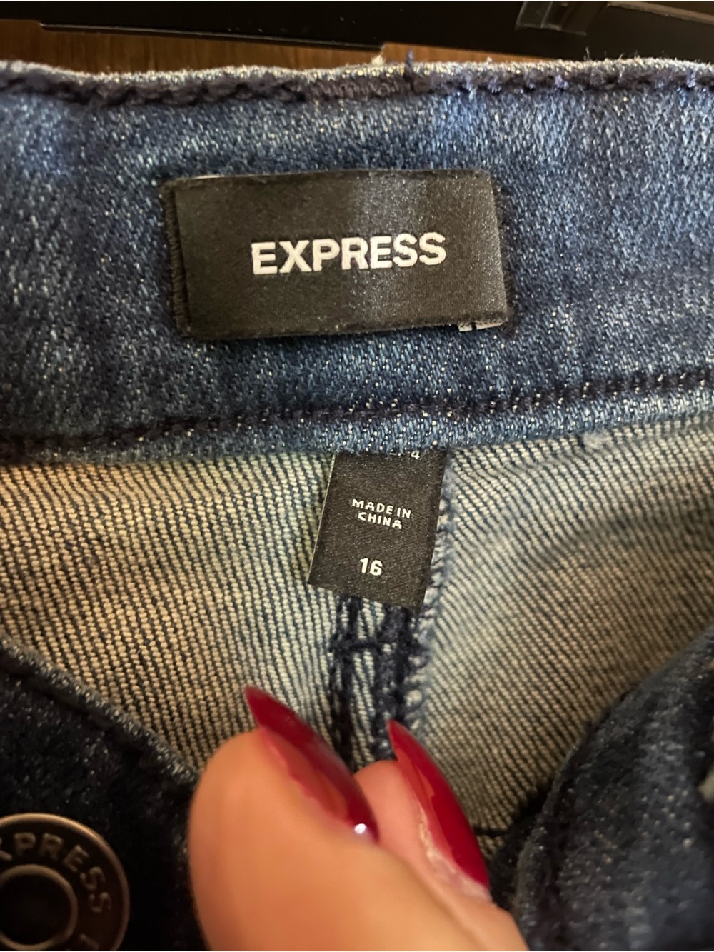 Express Women’s Dark Blue Denim Jeans